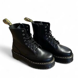 Dr. Martens Black Leather Combat Boots- Jadon Sz w8/m7